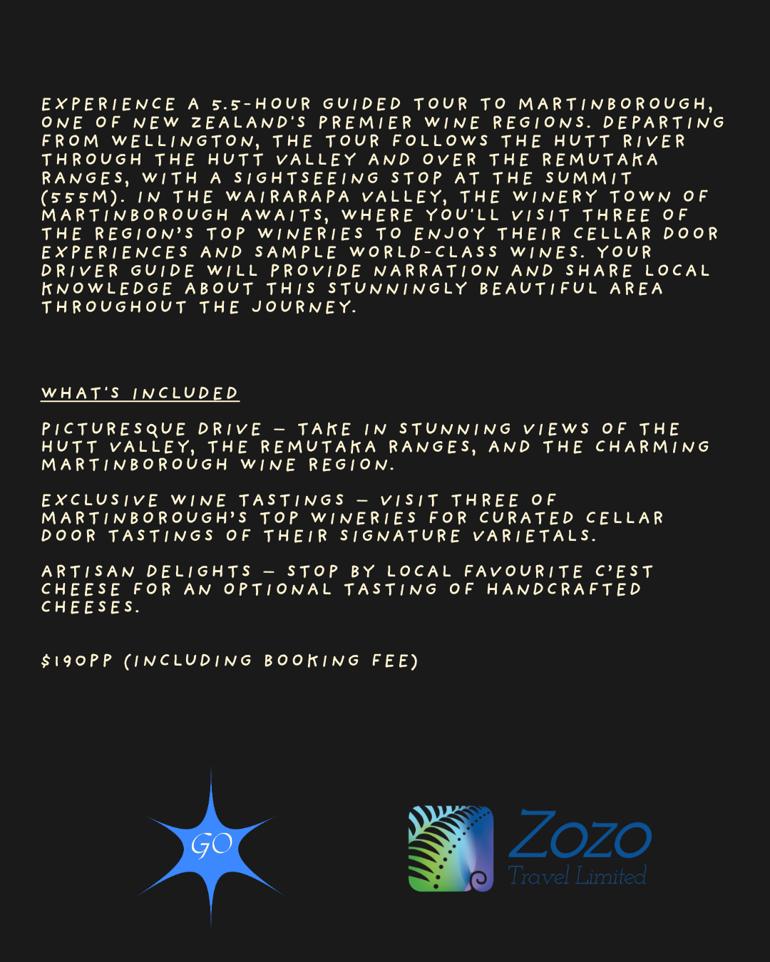 Martinborough Wine Tour (Sat 7 Feb)